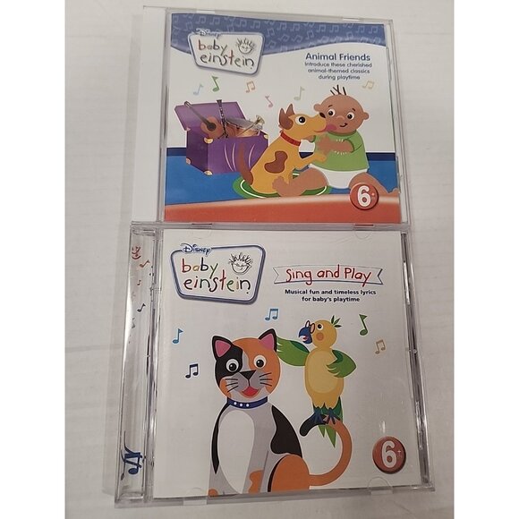 2 pack infant 6m + BABY EINSTEIN Animal Friends Sing & Play CD Walt Disney music - Picture 1 of 2